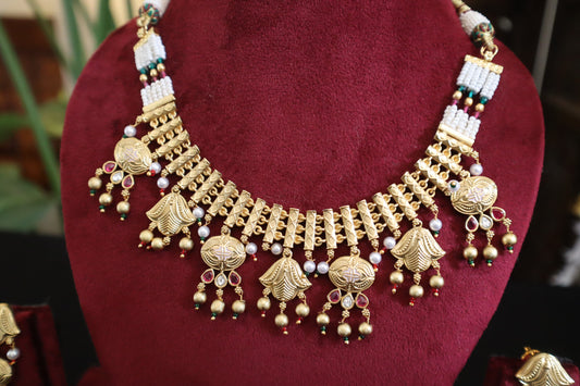 Pearl-Threaded Heritage Necklace Set