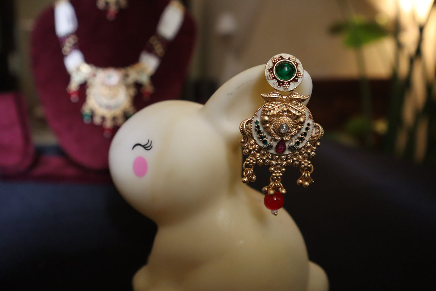 Vrindavan Lotus Jhumka