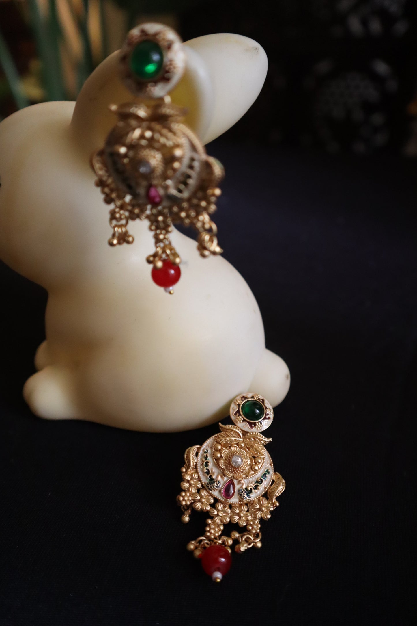 Vrindavan Lotus Jhumka