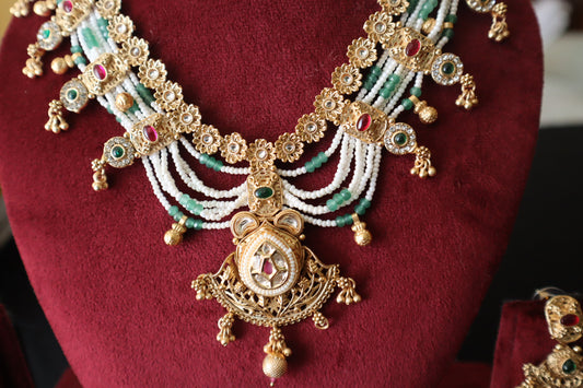 Haripriya – Multistrand Kundan & Temple Fusion Set